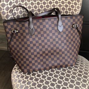 Brown Checkered Tote
